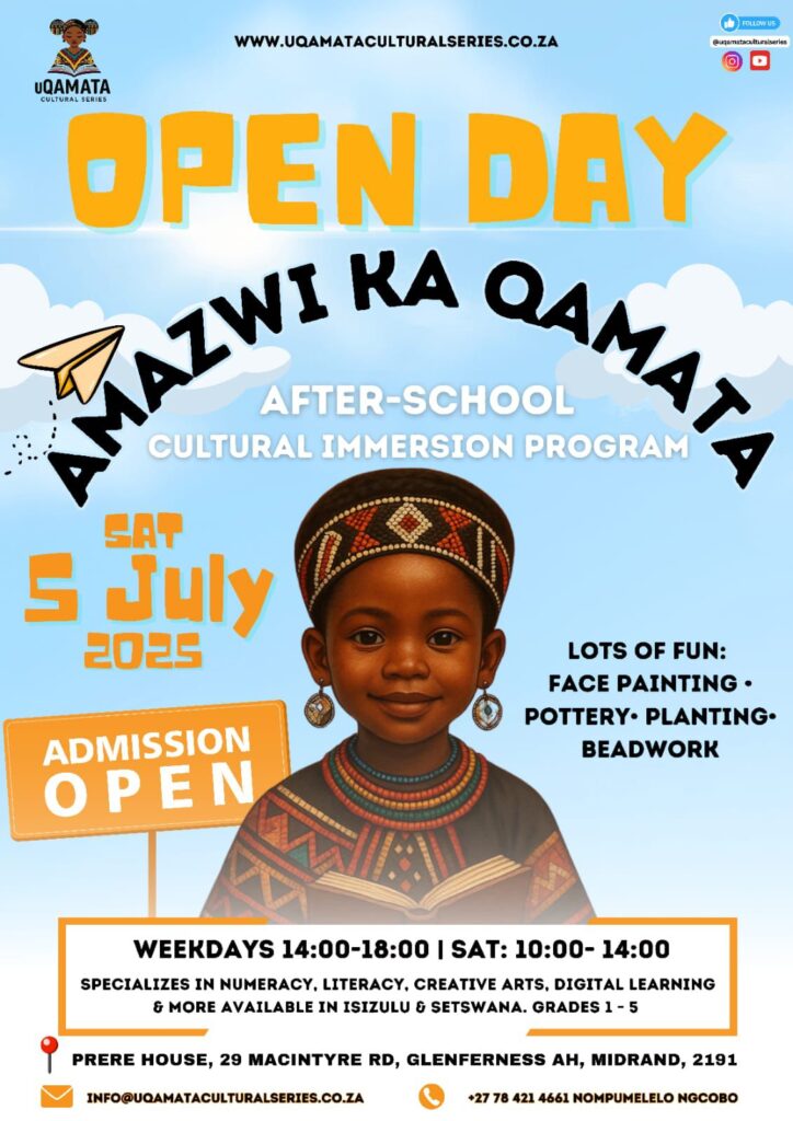 Amazwi kaQamata Open Day Poster